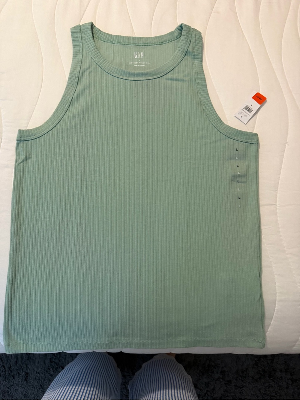 GAP Men's Ribbed Tank Top - Sage